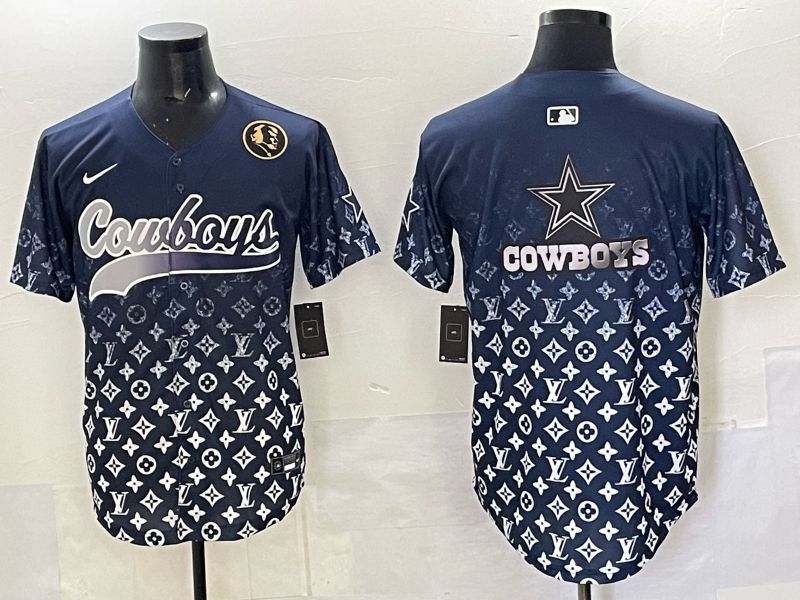 Men 2025 Dallas Cowboys Blank Drak Blue Nike Limited NFL Jersey 017->dallas cowboys->NFL Jersey